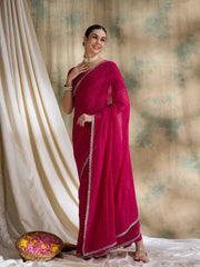 Womens Fashion Ethnic Pink Color Sarees-MLSHWSA1630PNK0ONE