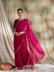 Womens Fashion Ethnic Pink Color Sarees-MLSHWSA1630PNK0ONE