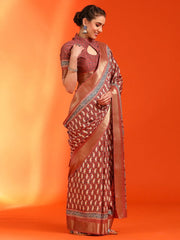 Women's Chiffon White Printed Designer Saree With Blouse Piece-STARCFN31801A