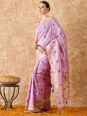 Womens Fashion Ethnic Lavender Color Sarees-MLSHWSA1487LVR0ONE