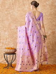 Womens Fashion Ethnic Lavender Color Sarees-MLSHWSA1487LVR0ONE