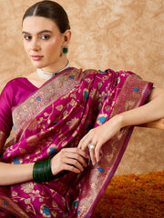 Womens Fashion Ethnic Magenta Color Sarees-MLSHWSA1491MGT0ONE