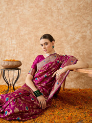 Womens Fashion Ethnic Magenta Color Sarees-MLSHWSA1491MGT0ONE