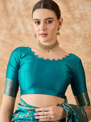 Womens Fashion Ethnic Blue Color Sarees-MLSHWSA1492BLU0ONE