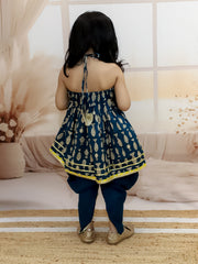 Pure Cotton Ethnic Suit Set for Girls - Indigo | BR24SU49INA
