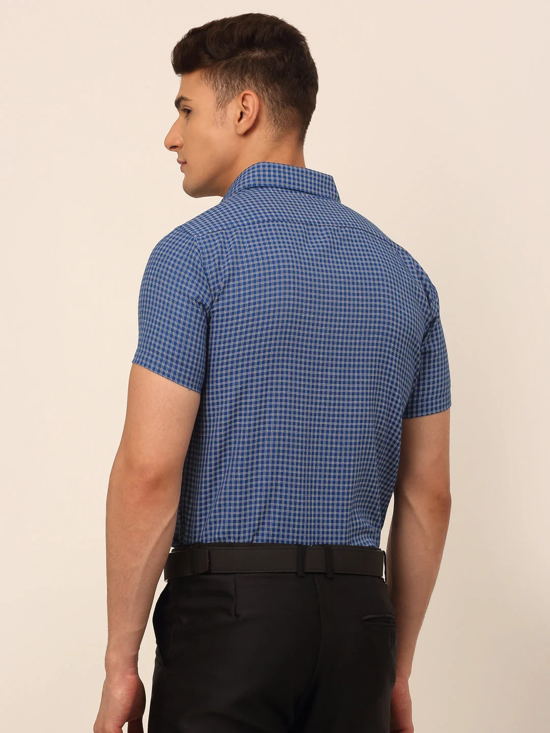 Indian Needle Mens Brought Checked Formal shirts-SF-829