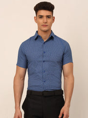 Indian Needle Mens Brought Checked Formal shirts-SF-829