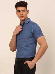 Indian Needle Mens Brought Checked Formal shirts-SF-829