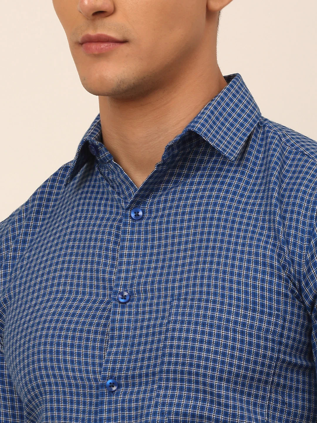 Indian Needle Mens Checked Formal Shirts-SF-829 | Shop Now