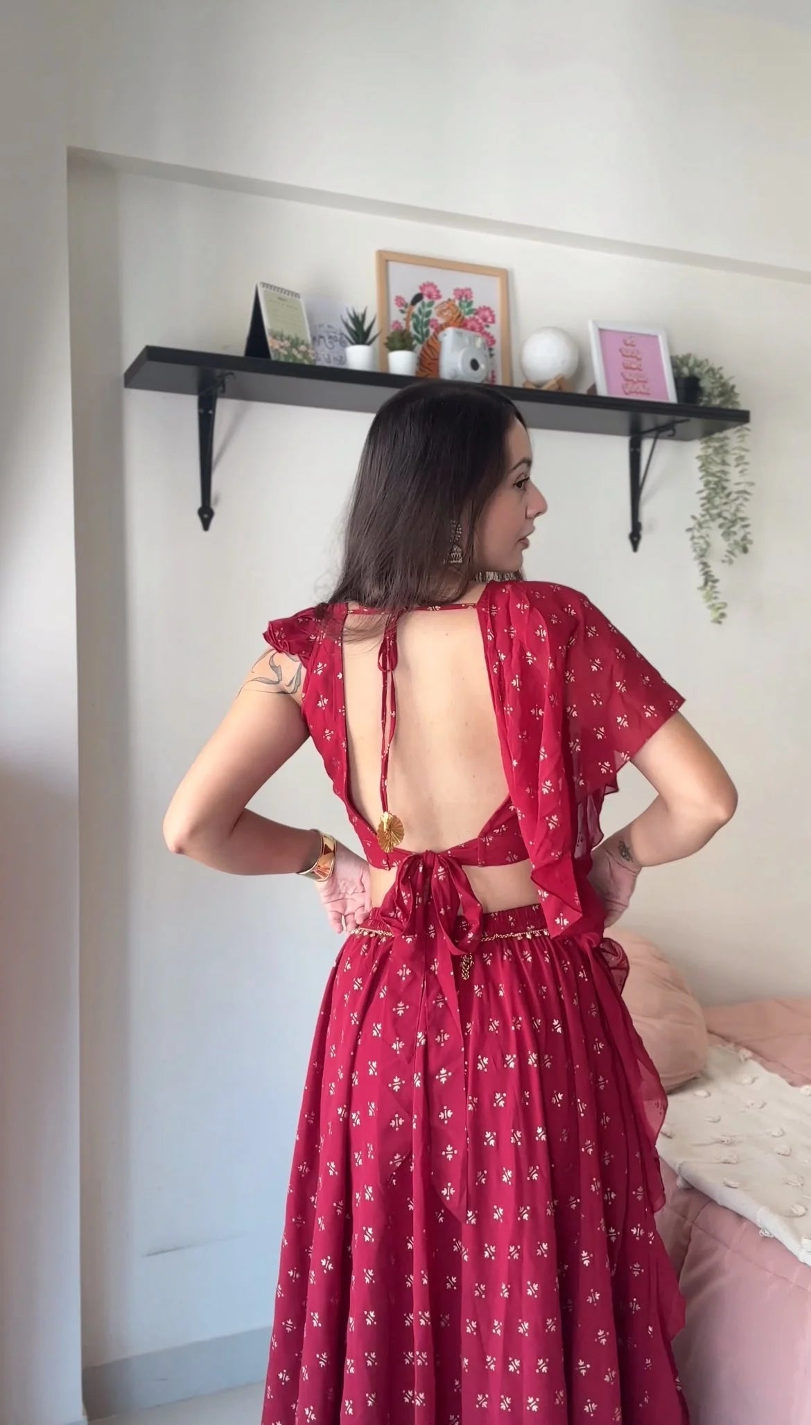 Foil Printed Lehenga Choli | Traditional Indian Lehenga for Women