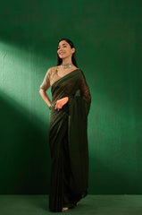 Womens Fashion Ethnic Green Color Sarees-MLSHWSA1284GRN0ONE