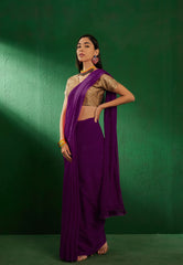 Womens Fashion Ethnic Burgundy Color Sarees-MLSHWSA1288BGY0ONE