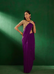 Womens Fashion Ethnic Burgundy Color Sarees-MLSHWSA1288BGY0ONE