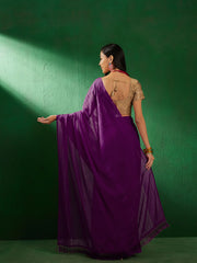 Womens Fashion Ethnic Burgundy Color Sarees-MLSHWSA1288BGY0ONE
