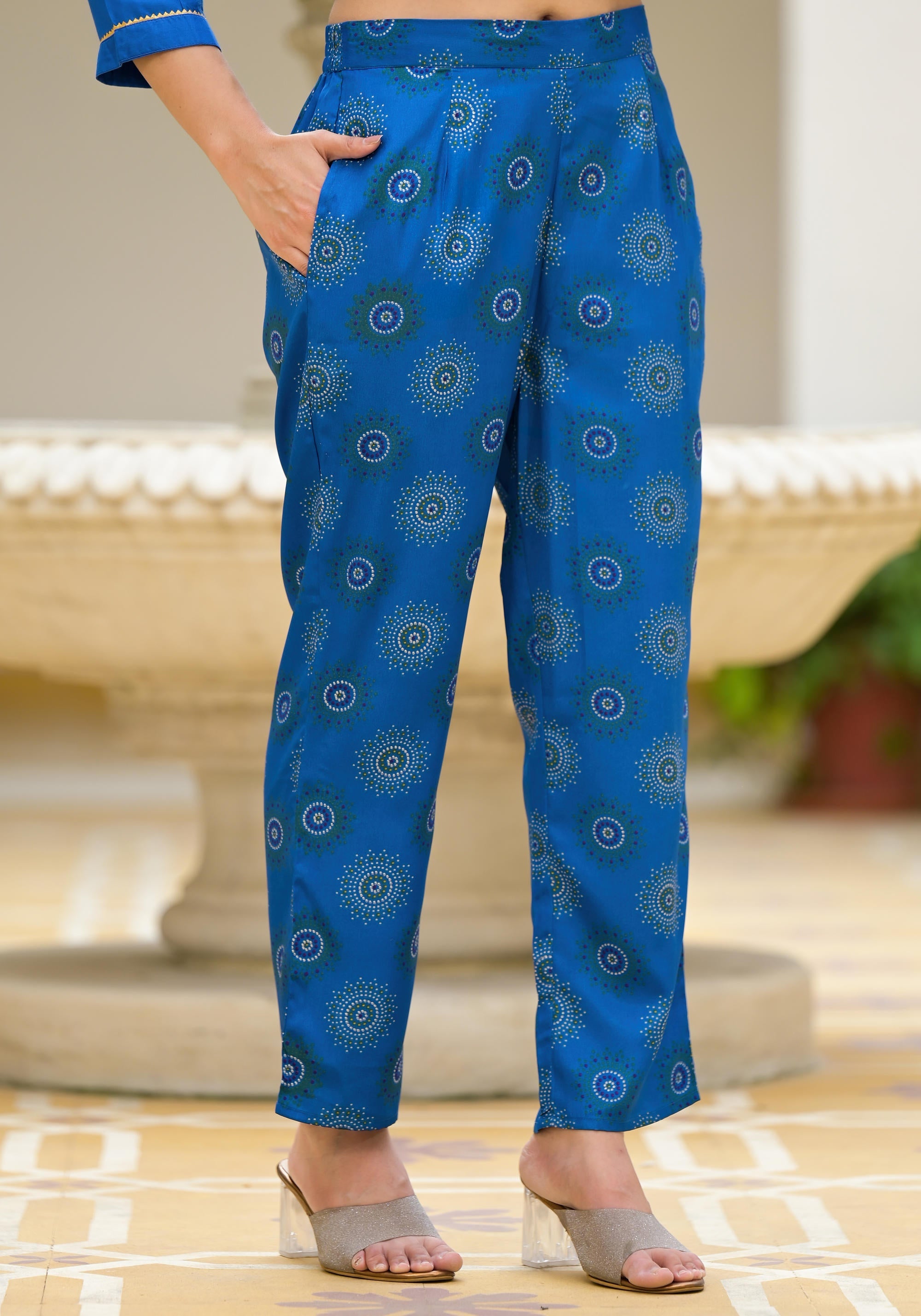 Blue Viscose Kurta Set With Dupatta- Indian Kurta Sets