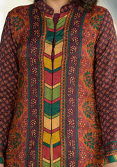 Multi Ethnic Motif Printed Viscose Tunic For Women