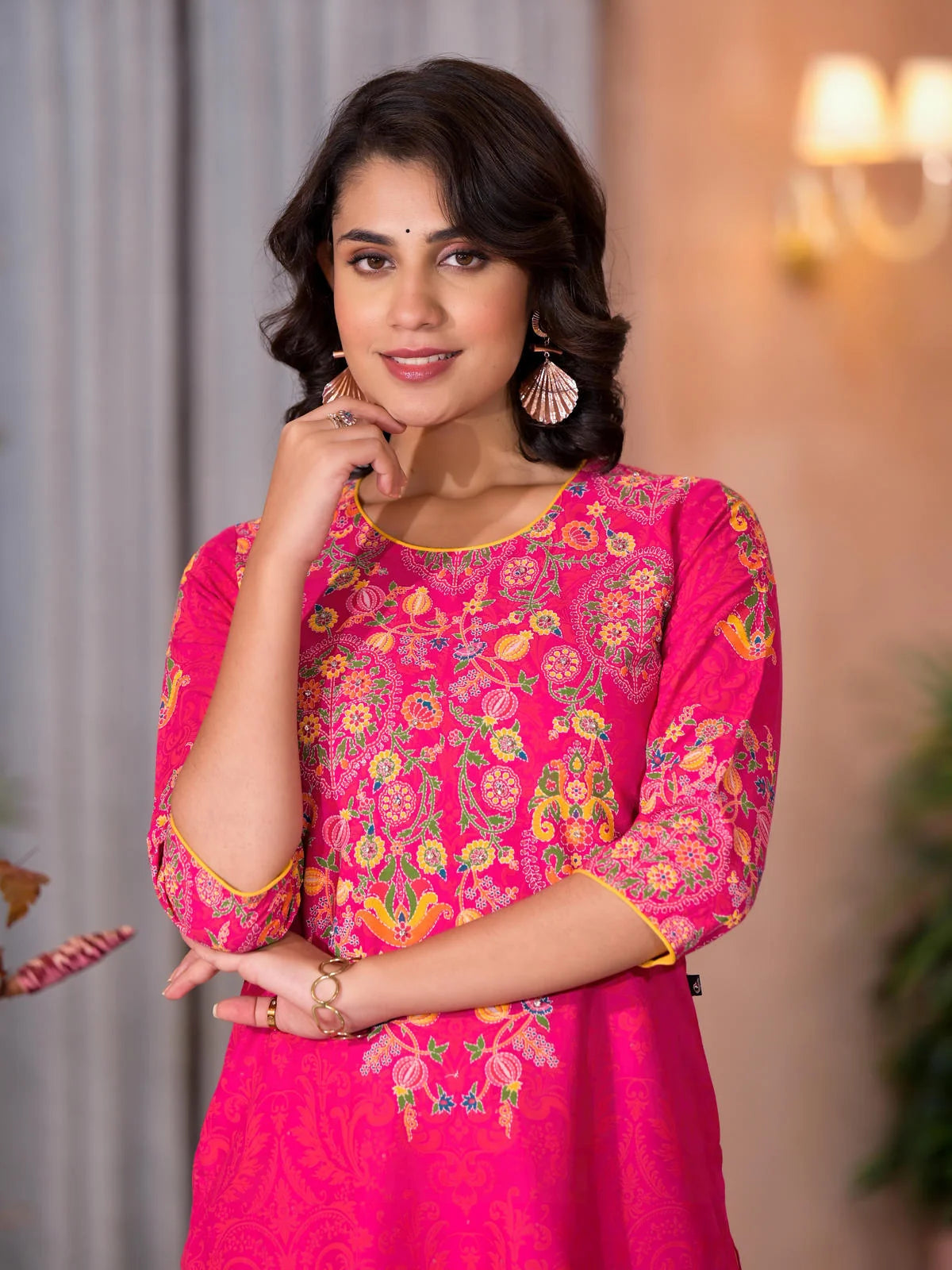 Pink Embroidered Kurta Set | Designer Kurta Sets for Women
