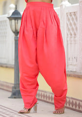 Peach Solid Viscose Kurta & Pant Set With Zari & Mirror Work-J4745PEACH