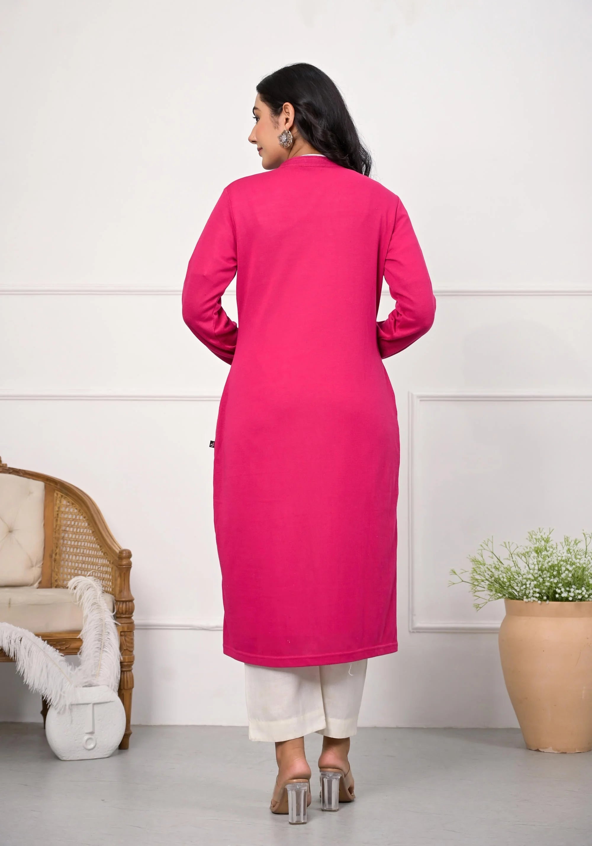 Pink Ethnic Winter Jacket - Women's Fashion Jackets & Outerwear