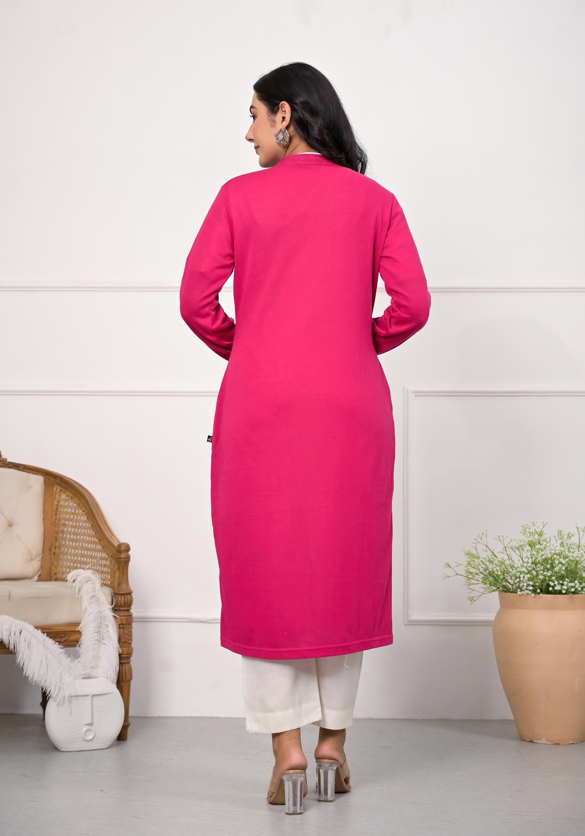 Pink Ethnic Winter Jacket - Women's Fashion Jackets & Outerwear