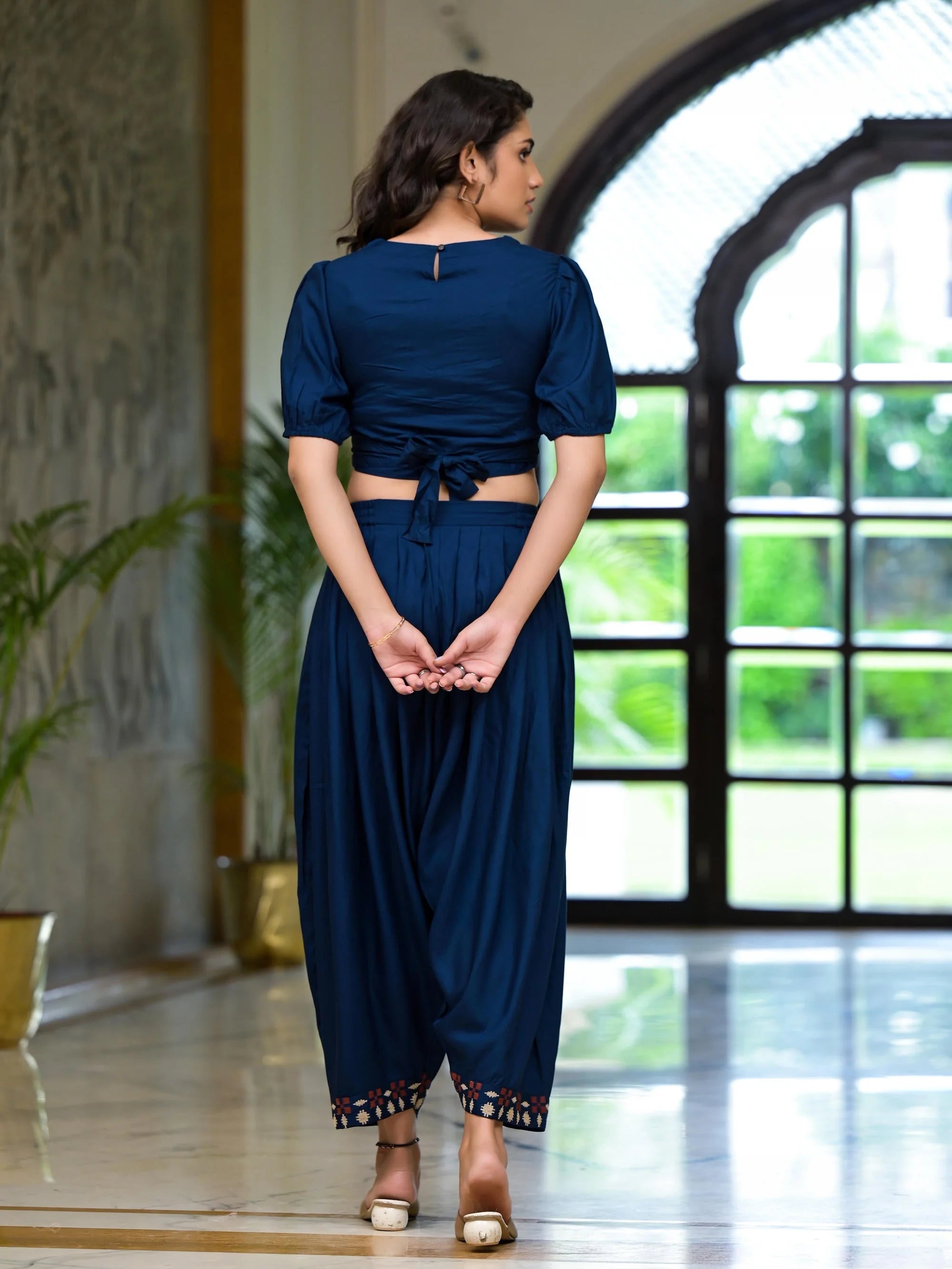 Embroidered Rayon Dhoti Pant Set | Designer Dhoti Suits Online