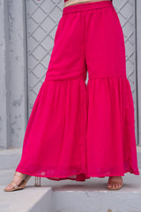 Gulnaar Gulab Embroidered Sharara Set