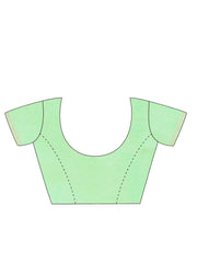 Women's Georgette Light Green Embellished Celebrity Saree With Blouse Piece-JALEBI81306