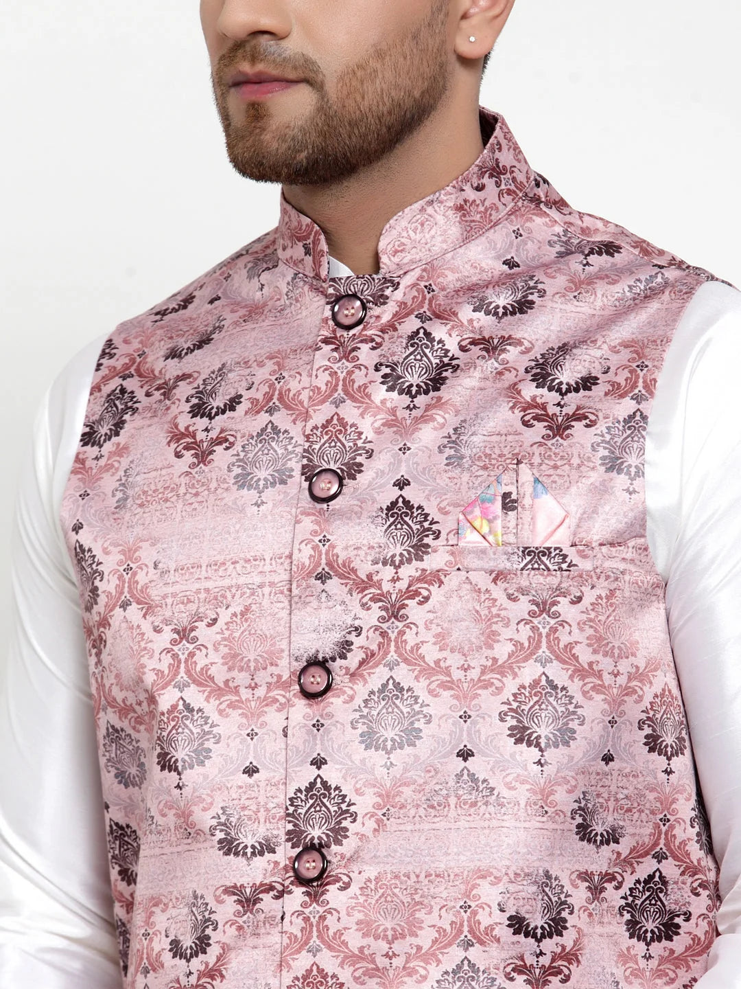 Brown Kurta Pajama with Nehru Jacket | Mens Kurta Pajama Set
