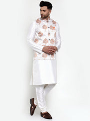 Kurta Pajama with Printed Nehru Jacket