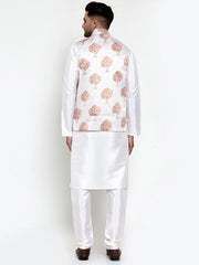 Kurta Pajama with Printed Nehru Jacket