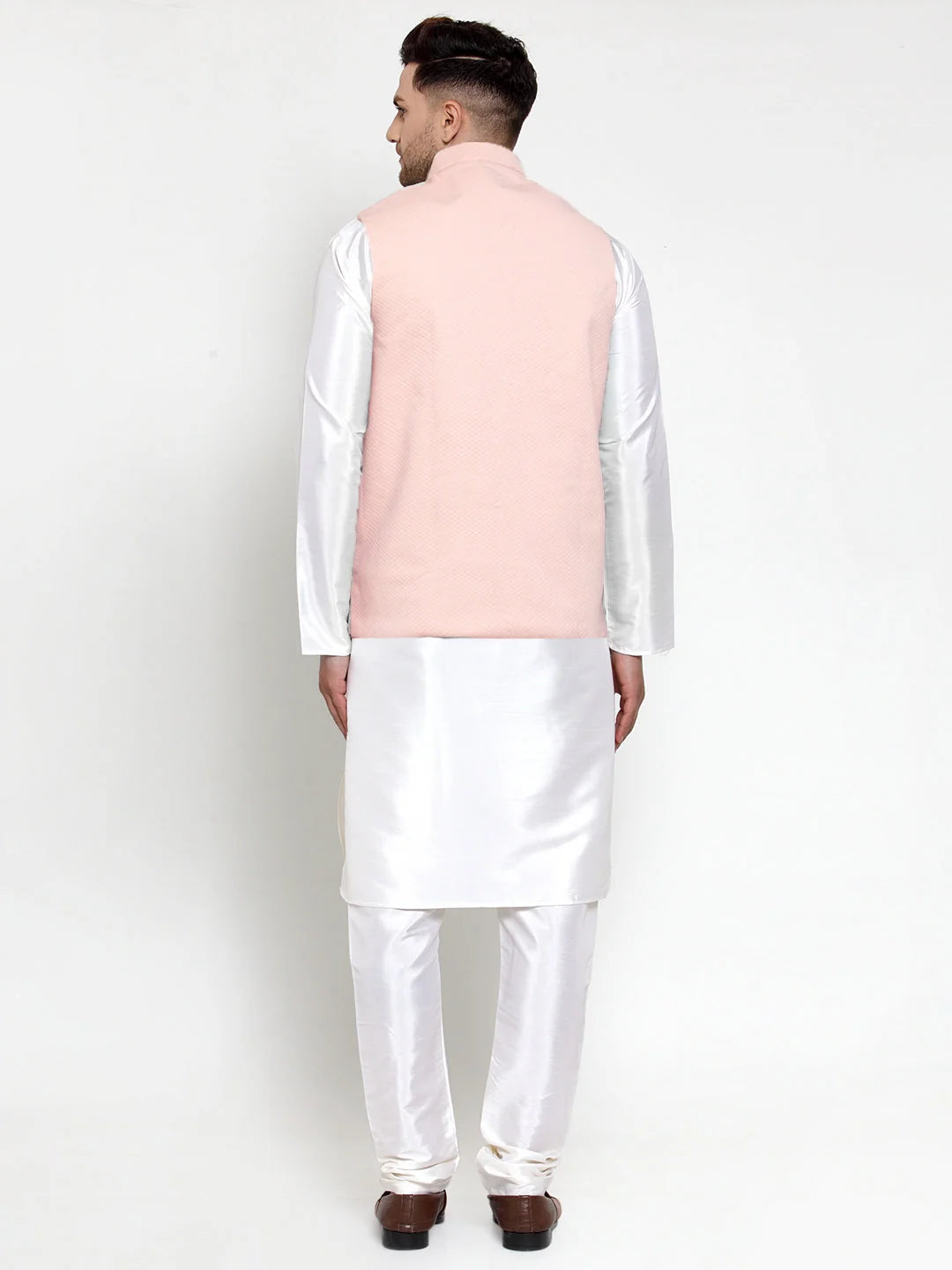 Men's Solid Kurta Pajama with Nehru Jacket | Cotton Pathani Set