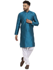 Men's Peacock Jacquard Kurta Only