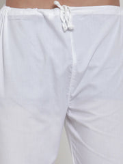 Men Royal-Blue & White Solid Kurta with Churidar ( JOKP 611 Royal )-JOKP-611