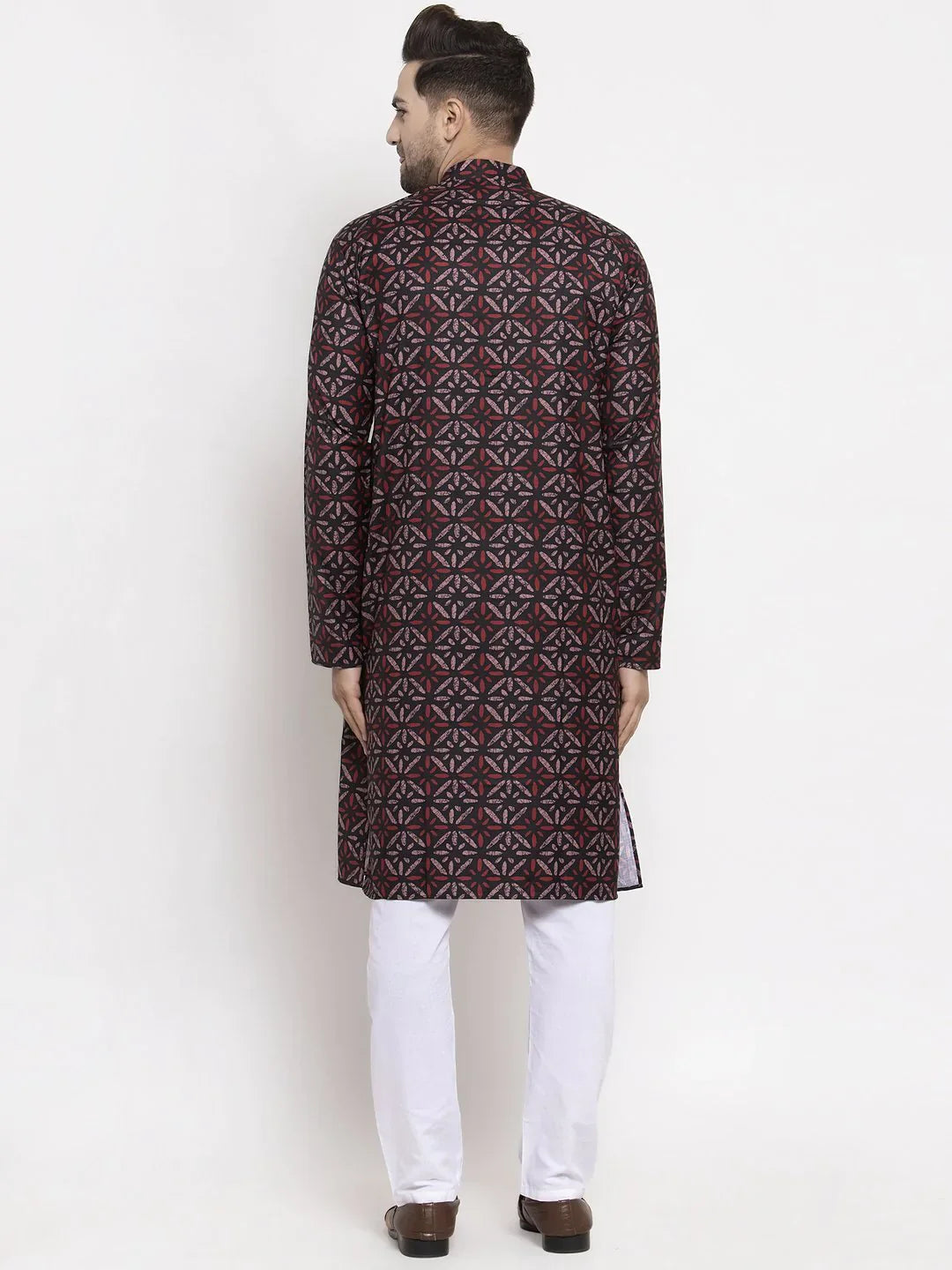 Brown Printed Mens Kurta Only | Indian Kurta for Men