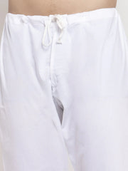 Men Yellow Printed Kurta with Pyjamas