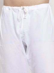 Men Yellow Printed Kurta with Pyjamas
