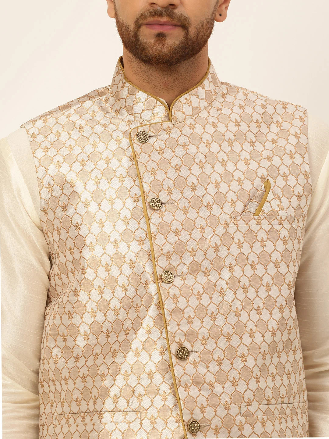Silver Men's Nehru Jacket: Stylish Cotton Modi Jacket Online