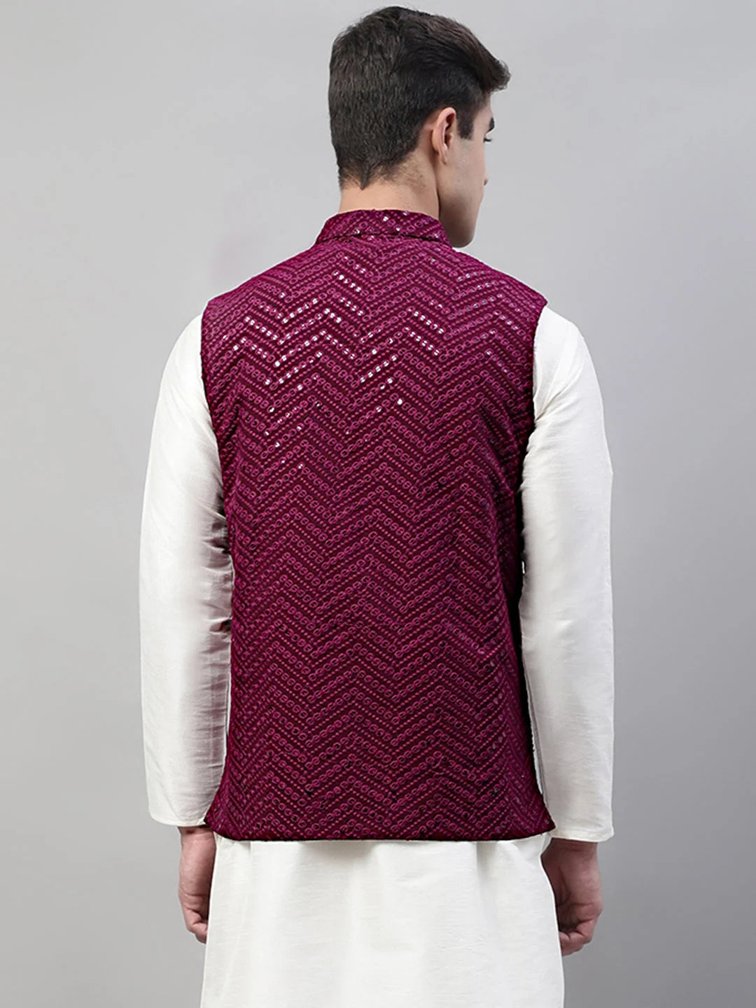 Men's Embroidered Rayon Nehru Jacket | Modi Jacket Collection