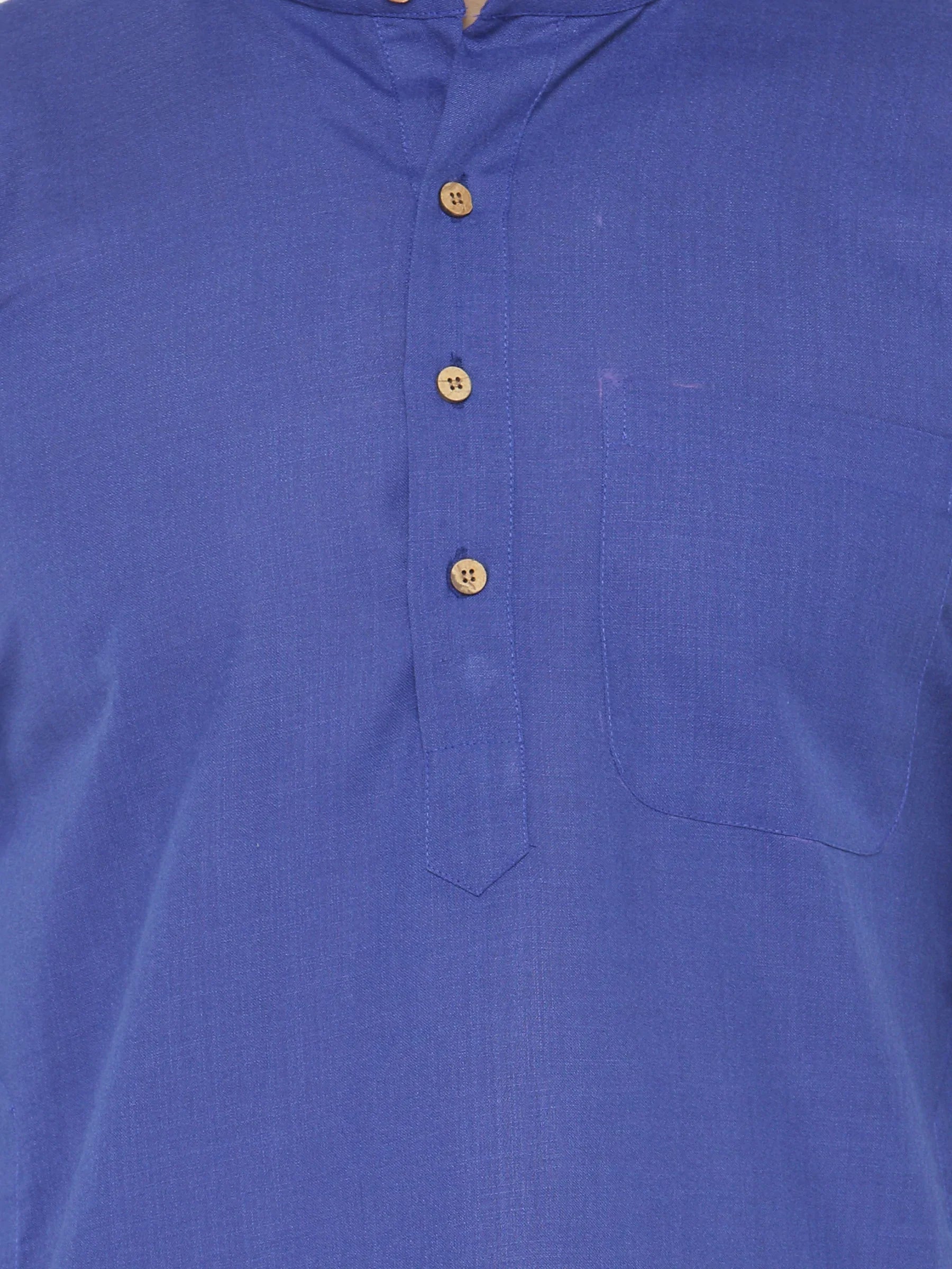 Royal Blue & White Kurta - Indian Kurta for Men Collection