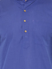 Royal Blue & White Solid Kurta Only ( KO 532 Royal )-KO-532
