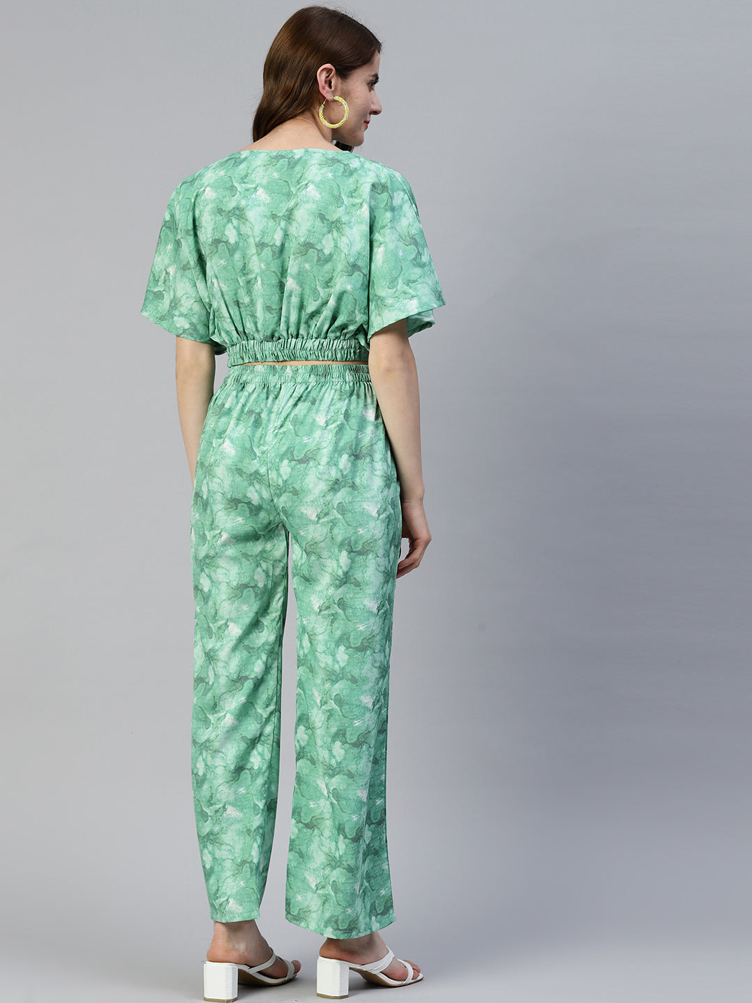 DesiQlo Women Printed Women Co-ords set - Green