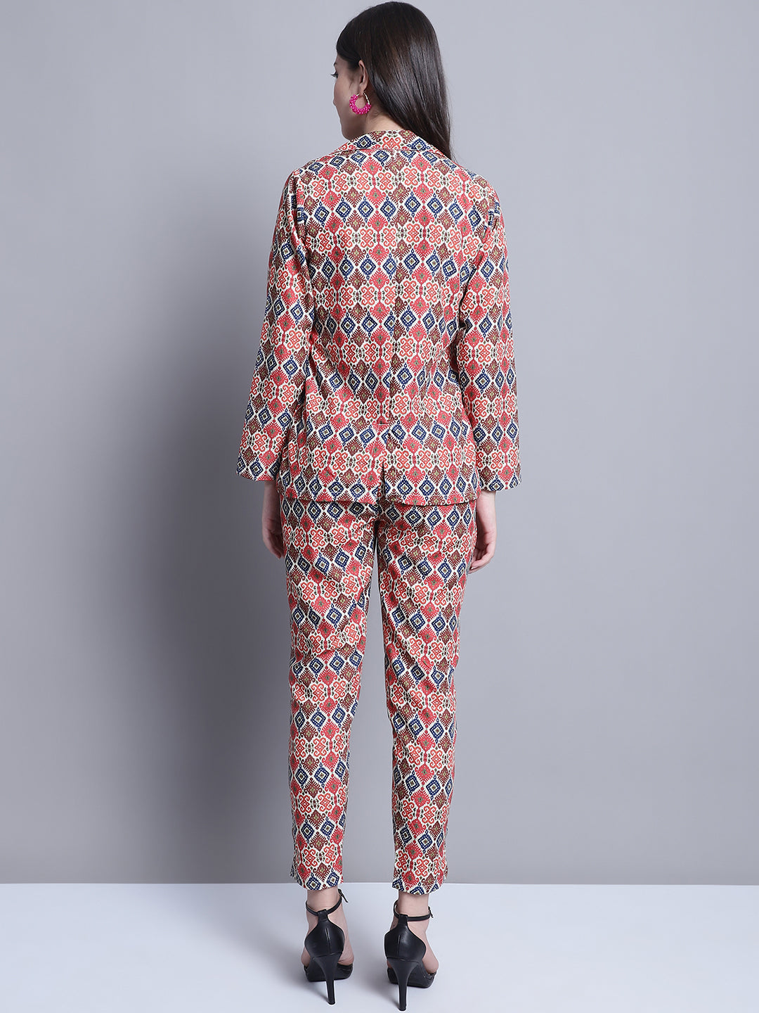 DesiQlo Women Printed Women Co-ords set - Red