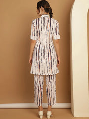 Tunic and Trouser printed co-ords-JNCS-3009White