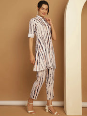 Tunic and Trouser printed co-ords-JNCS-3009White
