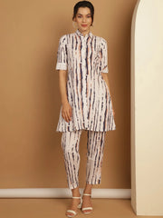Tunic and Trouser printed co-ords-JNCS-3009White