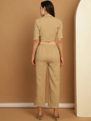 Top and Trouser Woven Design co-ords-JNCS-3010Beige