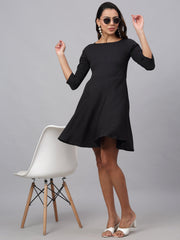 Women Black A-Line Dress ( JND 1001Black )