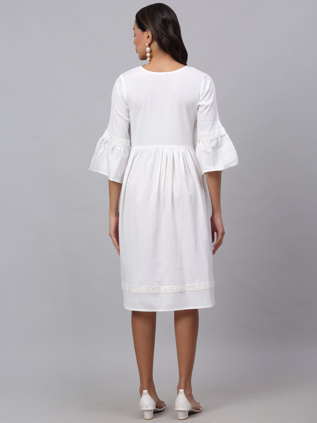 DesiQlo Women Dress - White