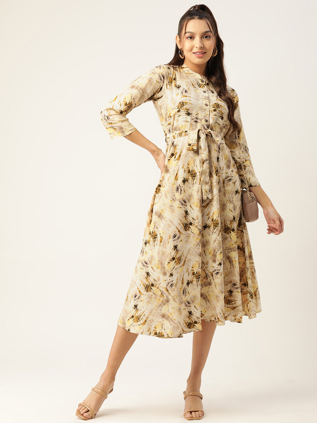 DesiQlo Women Dress - Beige - JND_1006Cream_XS