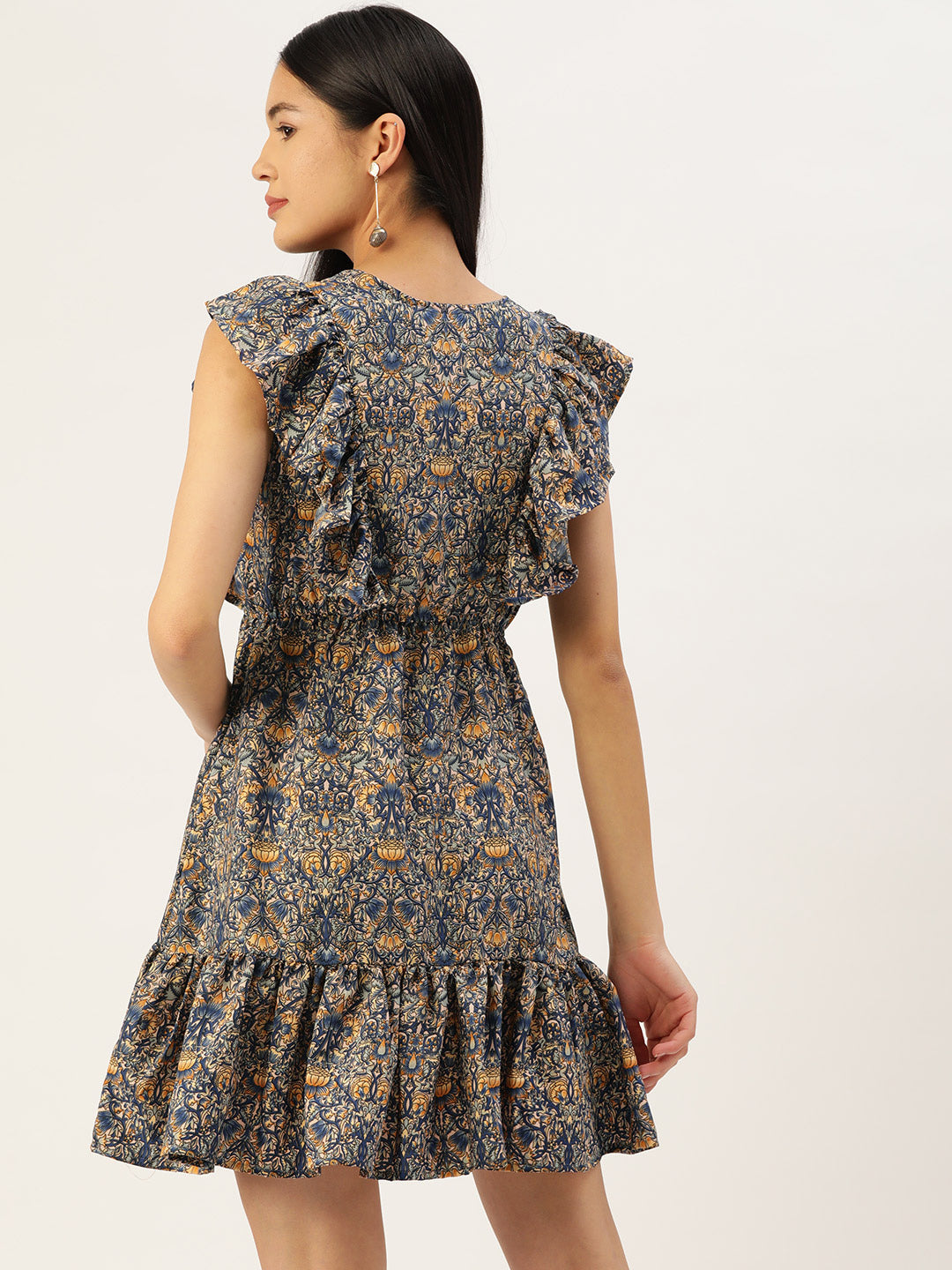 DesiQlo Women Printed Dress - Blue